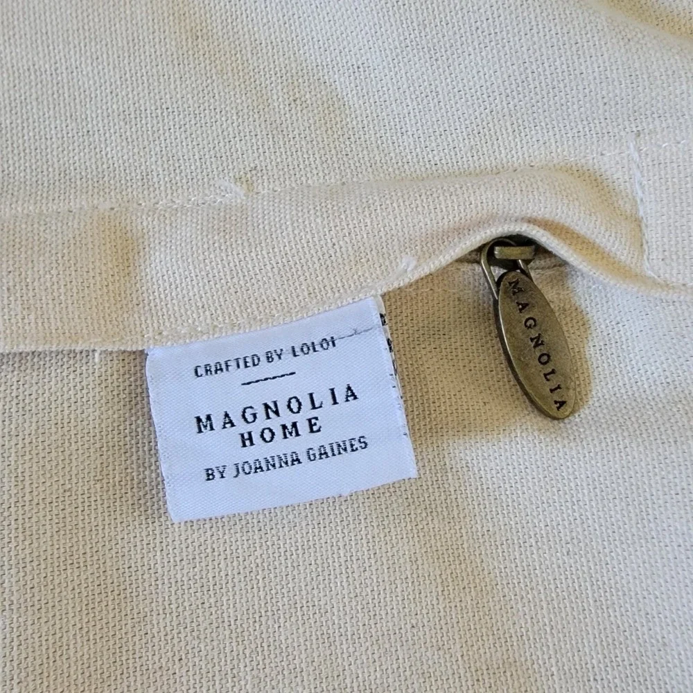 Magnolia Home Pillow Cover‎ Striped Wool Blend Nubby Neutral Boho Joanna Gaines